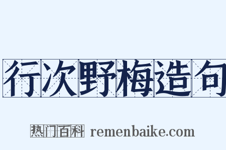 行次野梅造句是什么意思的图片
